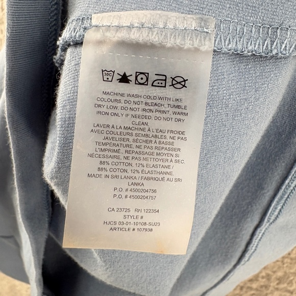 Aritzia TNA Chill Baby Tee Slate Blue Crop Top Suze Small - Picture 8 of 8